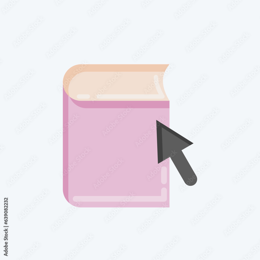 Icon Ebook. related to Education symbol. flat style. simple design editable. simple illustration Icon Ebook. related to Education symbol. flat style. simple design editable. simple illustration