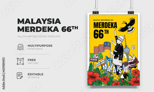 Malaysia 66 Independence Day Poster Design
