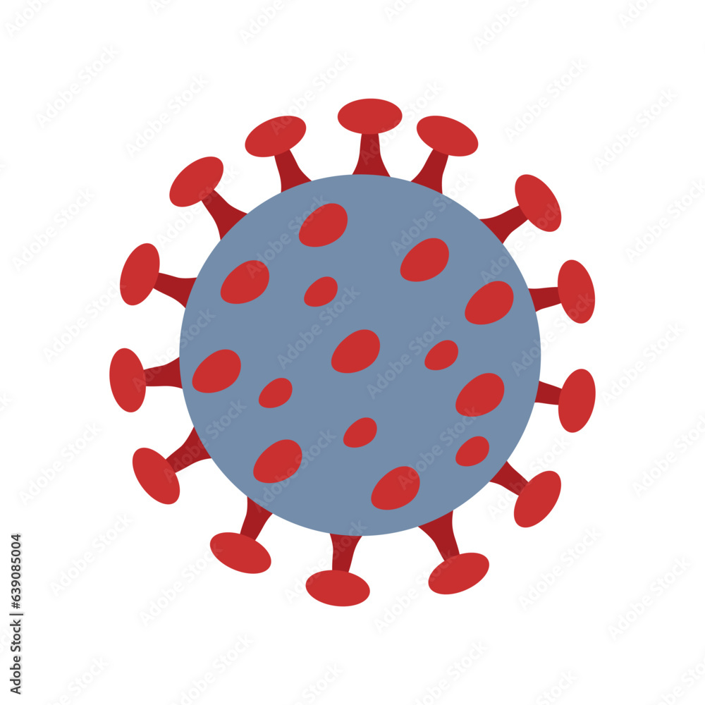 Fototapeta premium Corona Virus Cause Of Covid Disease. Virus and Bacteria Illustration Isolated In White Background. Virus Bacteria Germs Designs.