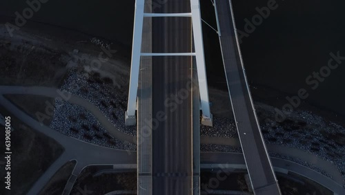 Edmonton's Riverfront Elegance: Aerial Views of the Sunset, Cityscape, and Majestic Bridge