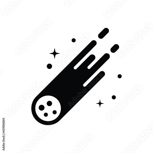 Falling meteorite icon design. comet space icon. isolated on white background. vector illustration