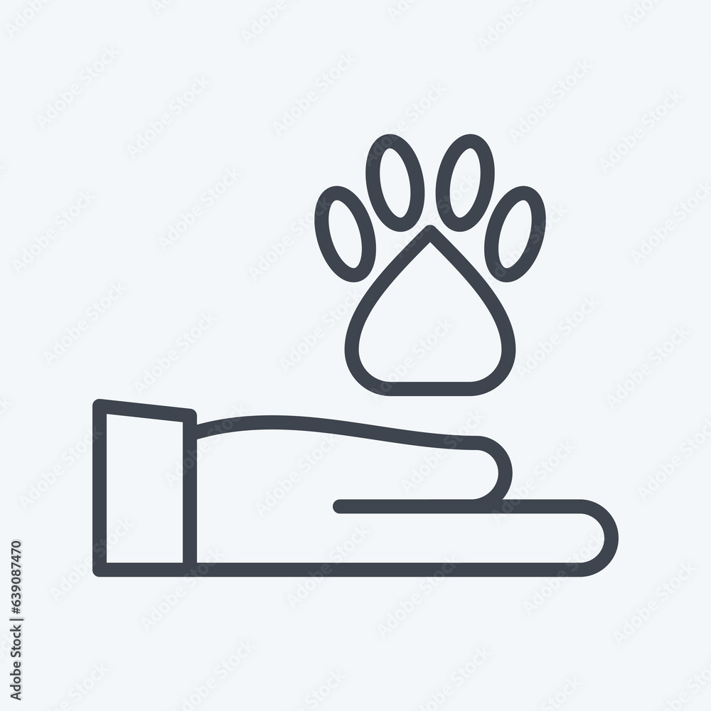 Icon Animal Shelter. related to Volunteering symbol. line style. Help and support. friendship