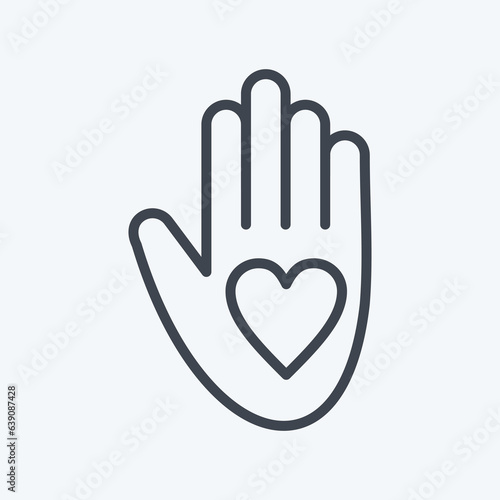 Wallpaper Mural Icon Volunteering. related to Volunteering symbol. line style. Help and support. friendship Torontodigital.ca