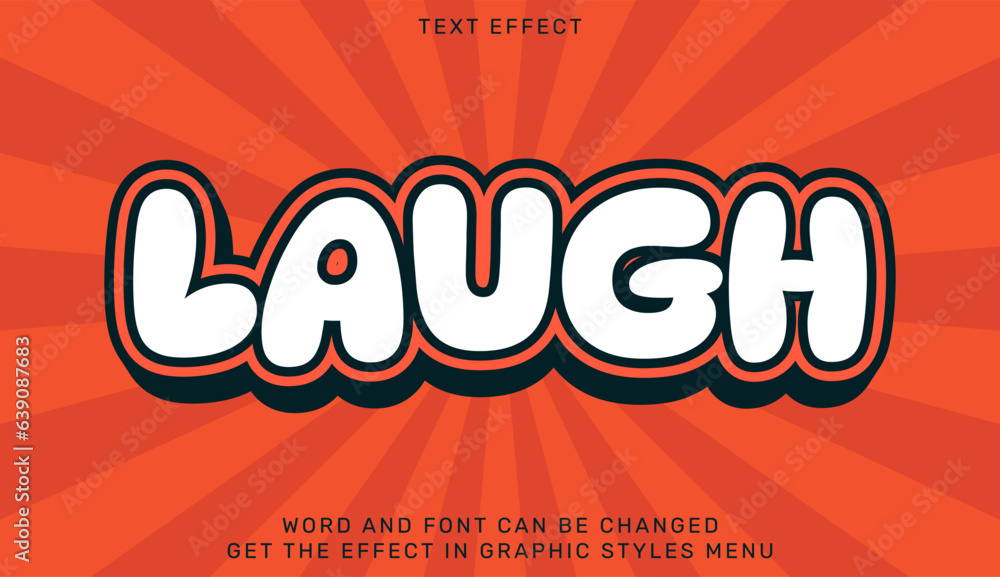 Laugh text effect template in 3d design Laugh text effect template in 3d design