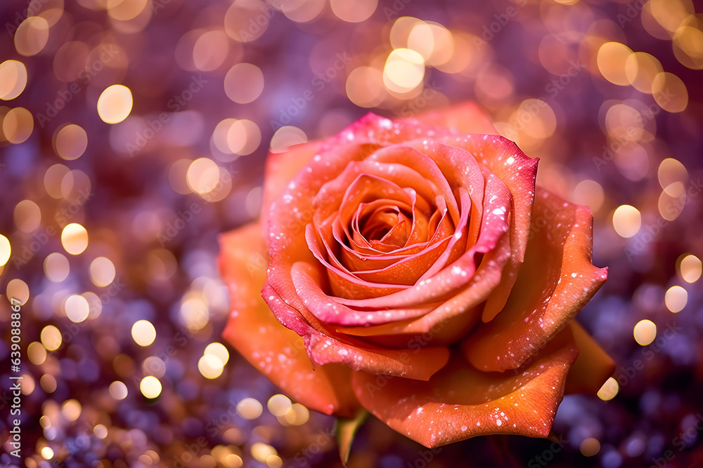 薔薇 キラキラの背景 薔薇 キラキラの背景