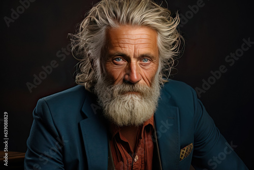 Mature Man, Modern, Stylish, Trendy. Distinguished Senior Male with Fashionable Lifestyle, Elegant Retirement, Active and Healthy, Cool Sophisticated Gentleman, Ageing with Grace. Generative AI.