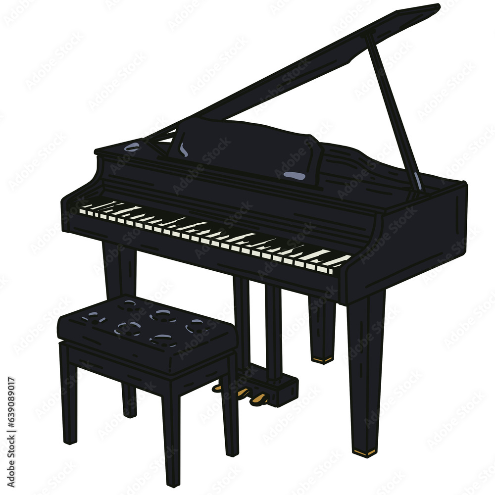 black grand piano