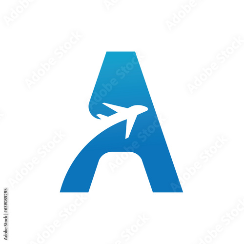 Letter A, Travel agency business logo. transport, logistics delivery logo design