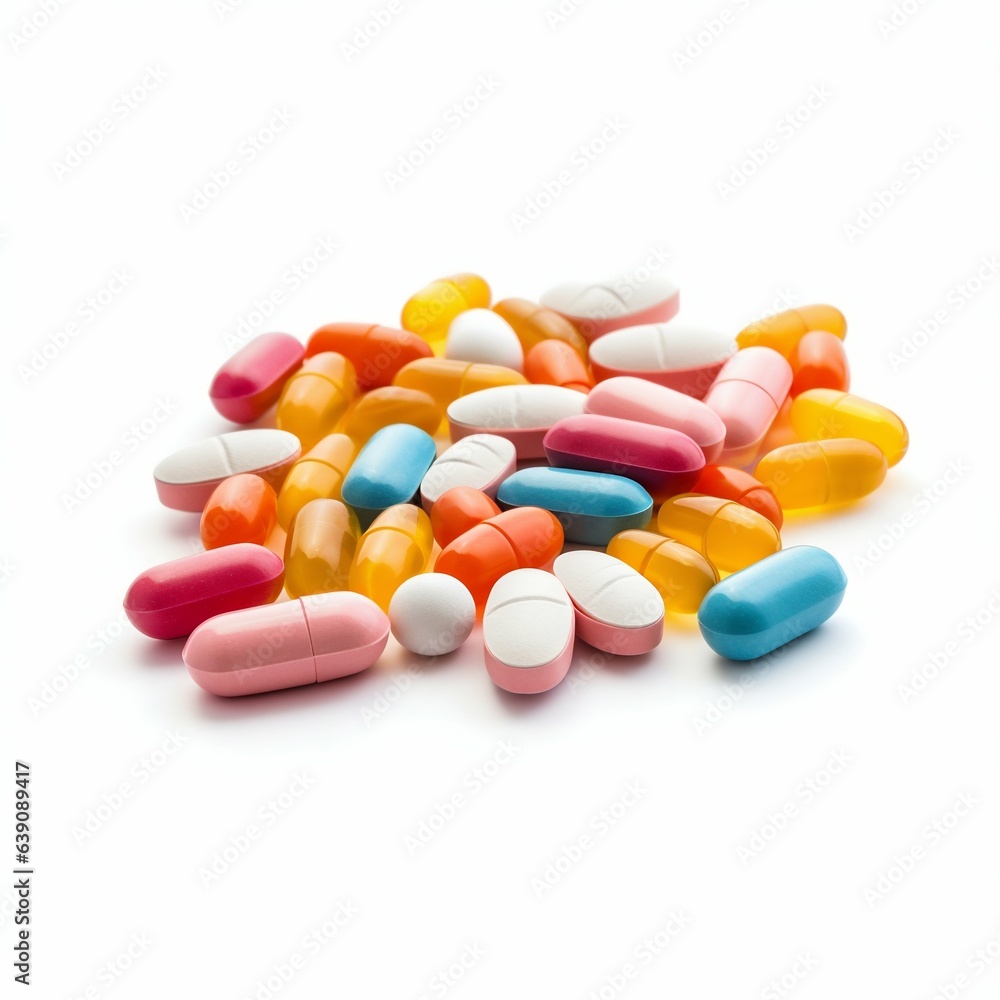 Assorted Pills for Medical Use. Generative ai Assorted Pills for Medical Use. Generative ai
