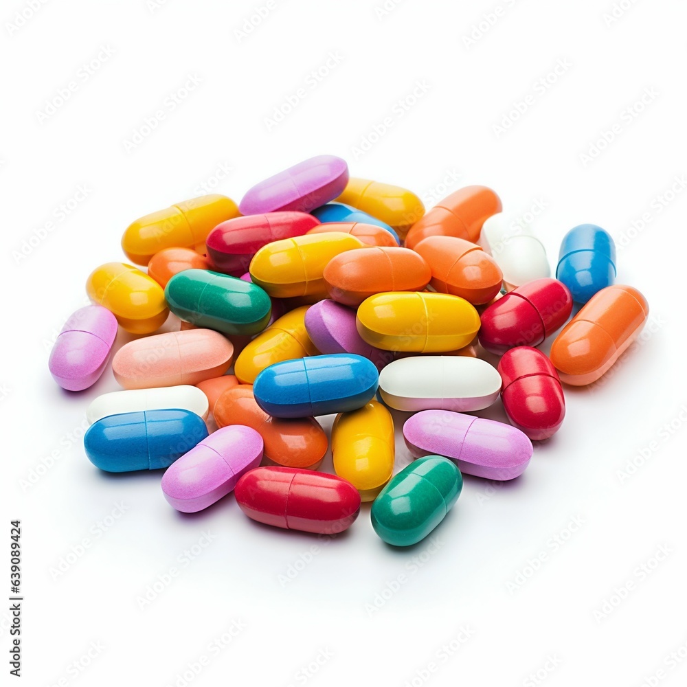 Assorted Pills for Medical Use. Generative ai Assorted Pills for Medical Use. Generative ai