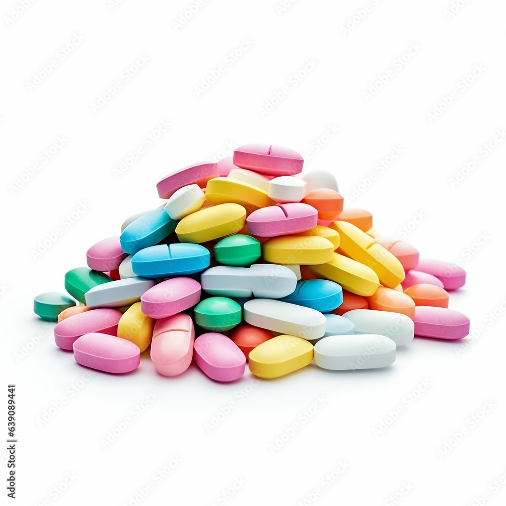 Assorted Pills for Medical Use. Generative ai Assorted Pills for Medical Use. Generative ai