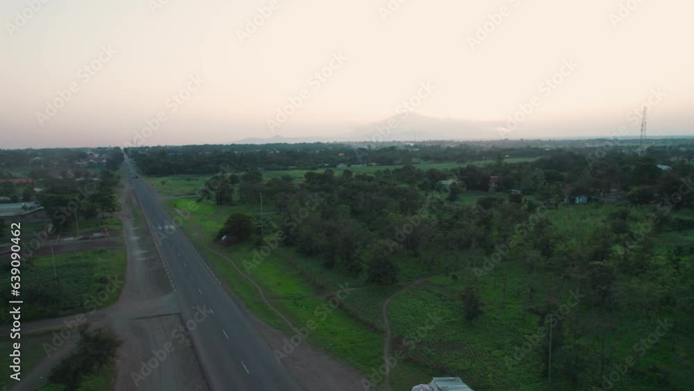 Road trip in Moshi- Arusha Highway in East Arica Road trip in Moshi- Arusha Highway in East Arica