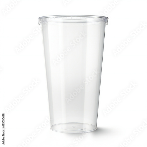 Plastic cup isolated on a white background