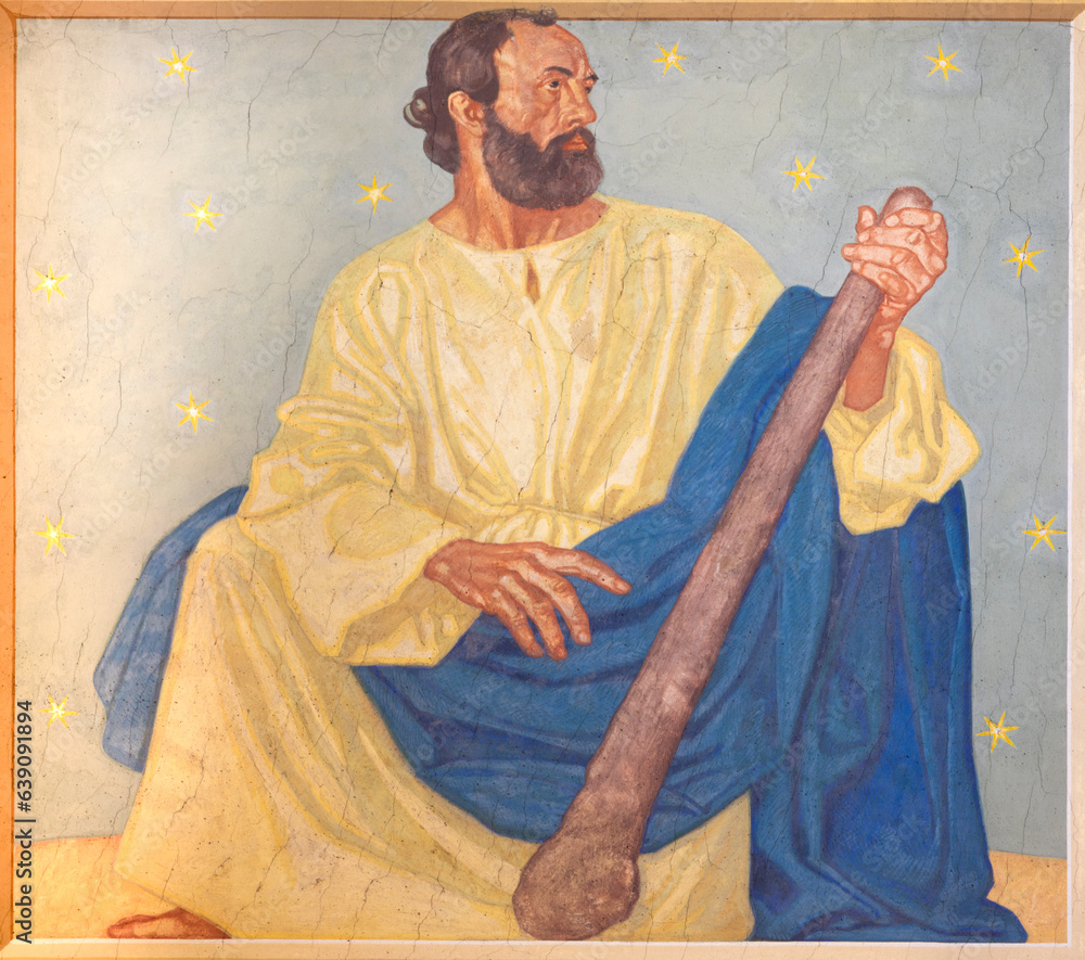 VIENNA, AUSTIRA JULI 5, 2021 The fresco of St. Jude Thaddeus the