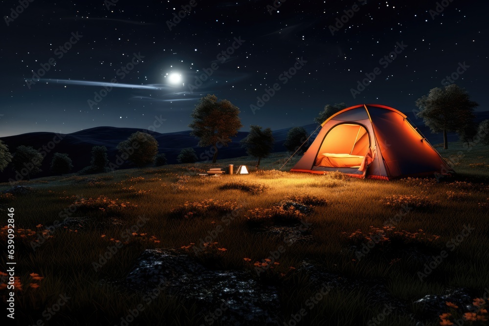 tent in the night