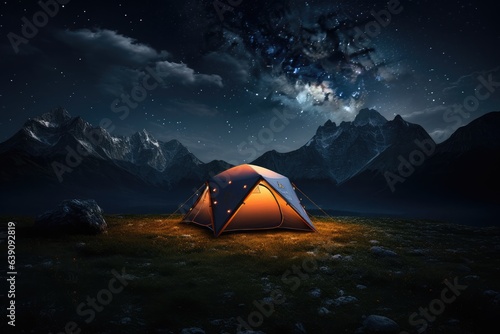 camping in the mountains