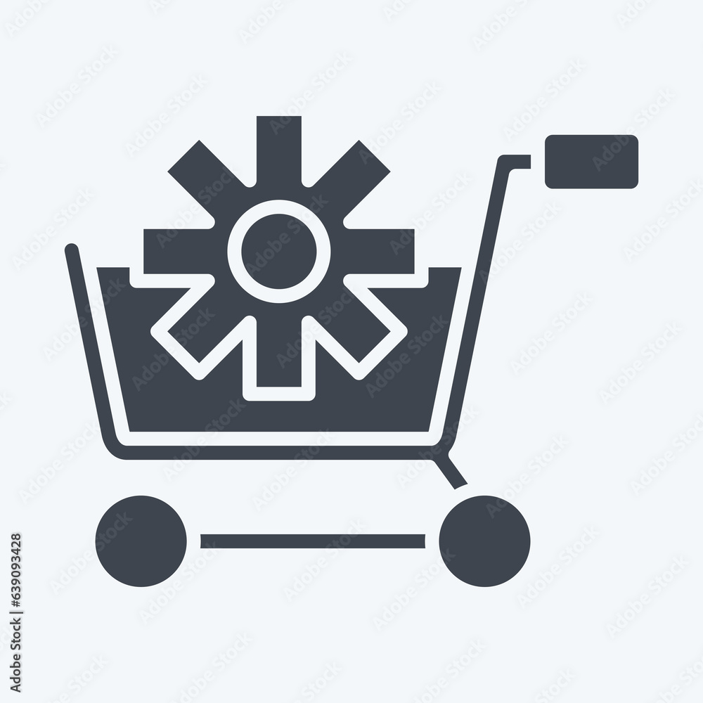 Icon Customer Service. related to Online Store symbol. glyph style. simple illustration. shop Icon Customer Service. related to Online Store symbol. glyph style. simple illustration. shop
