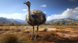 Ostrich in the nature, full body