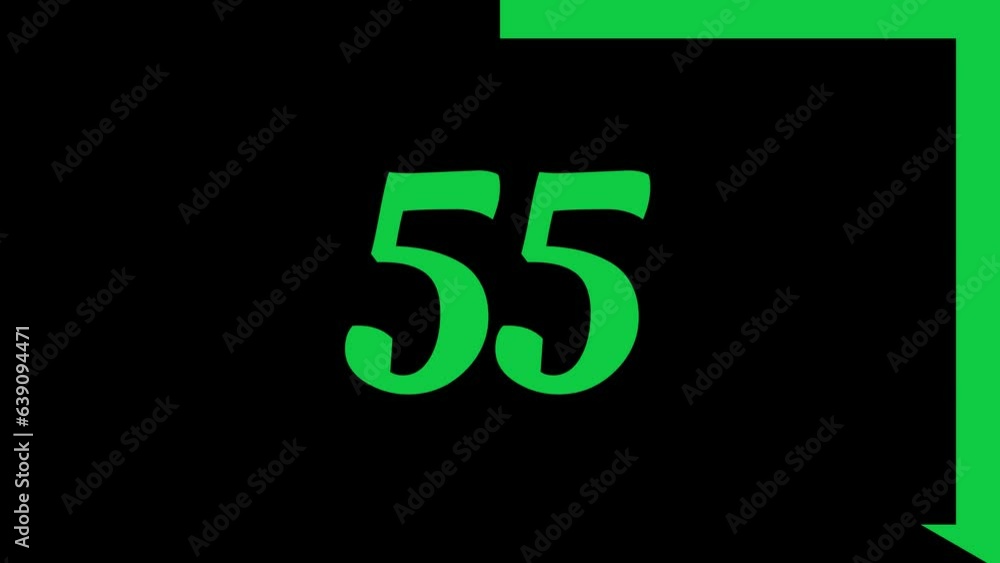 1 minute countdown timer with radial wipe effect as a frame in black background 1 minute countdown timer with radial wipe effect as a frame in black background