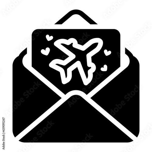 honeymoon ticket Solid icon