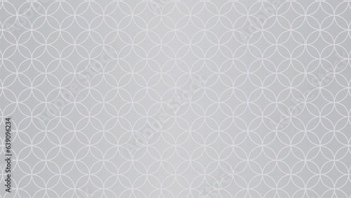 和風背景素材　銀色の七宝模様　横長　16:9　シルバー