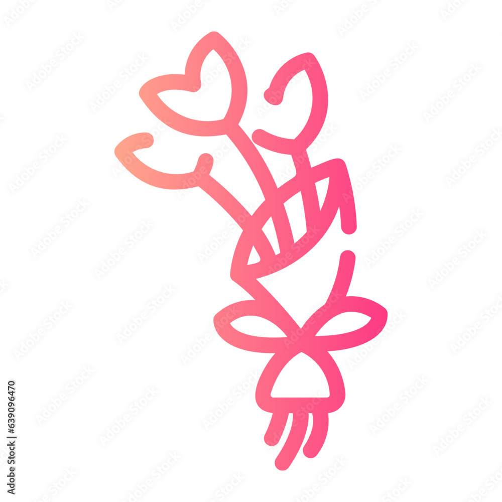wedding flower Line Gradient Icon wedding flower Line Gradient Icon