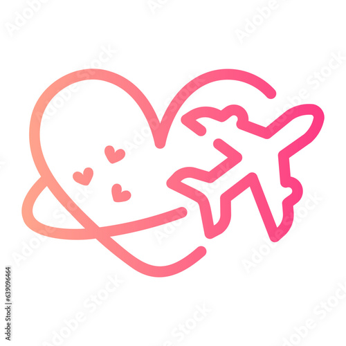 honeymoon Line Gradient Icon