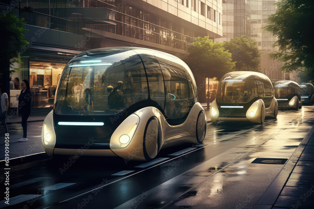 future electrical cars run on road, generative AI