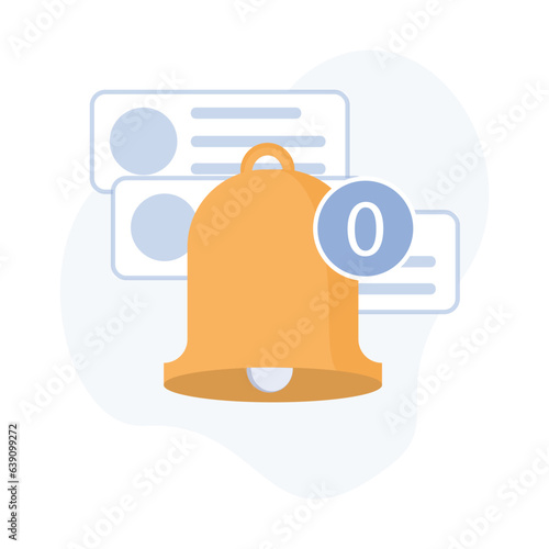 No notification zero notification illustration useable for both ios android and web