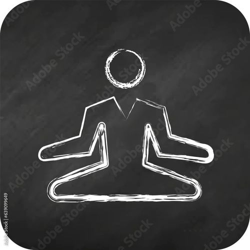Icon Stress Relief. related to Psychological symbol. chalk style. simple illustration. emotions, empathy, assistance