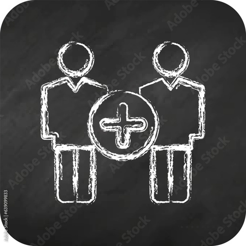 Icon Better Communication. related to Psychological symbol. chalk style. simple illustration. emotions, empathy, assistance