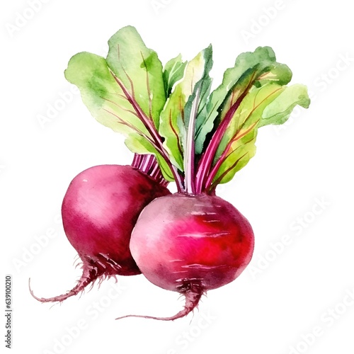 fresh red beet with leaves and a half isolated on white background