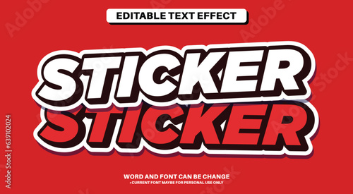 Editable Sticker Text Effect