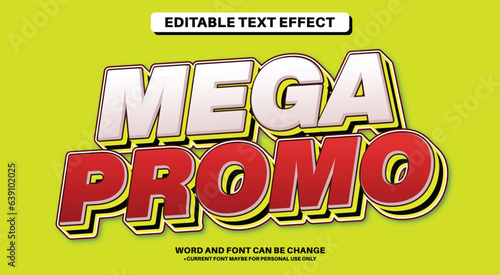 Editable Text Effect, Mega Promo Advertising Text Style