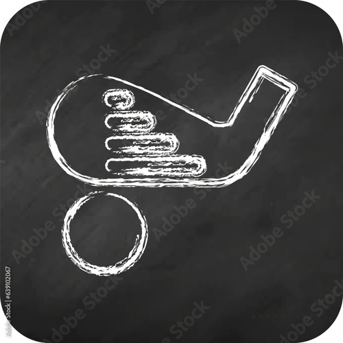 Icon Hosel. related to Sports Equipment symbol. chalk style. simple design editable. simple illustration