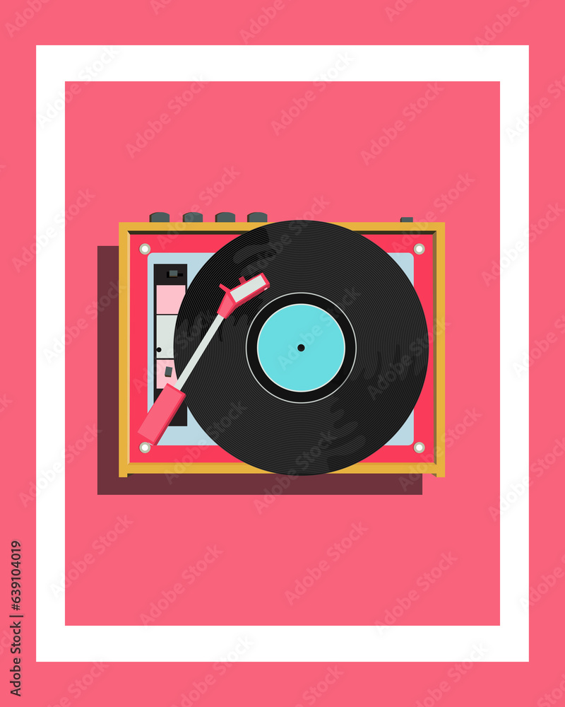 Obraz premium Vinyl Records Illustration