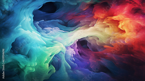 Ethereal Cosmic Volutes in Nebula Background © DigitalLys