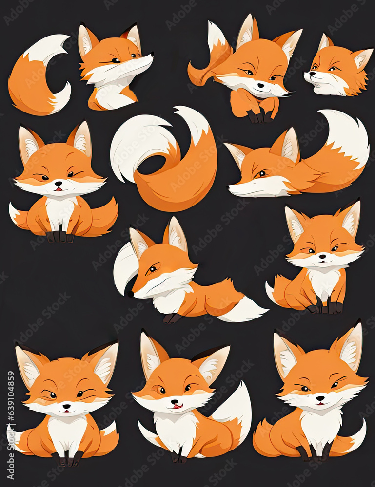 cute fox vector cute fox vector