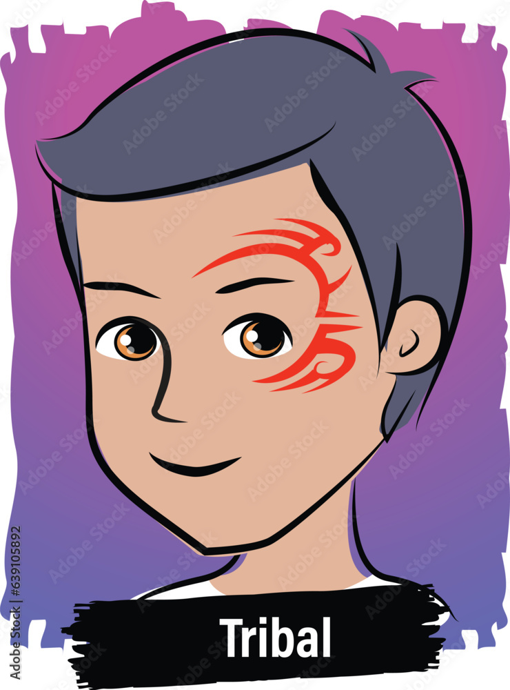 Face-Painting Creative Card Design- Tribal Face-Painting Creative Card Design- Tribal
