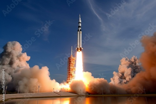 NASA furnished rocket launching into space. Generative AI