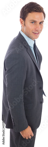 Digital png photo of caucasian businessman on transparent background