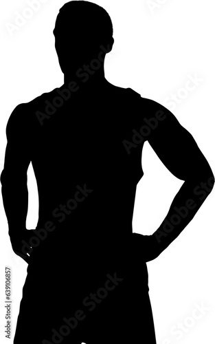 Digital png illustration of silhouette of man on transparent background