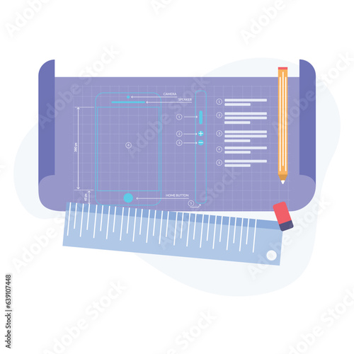 Prototype design illustration useable for both ios android and web