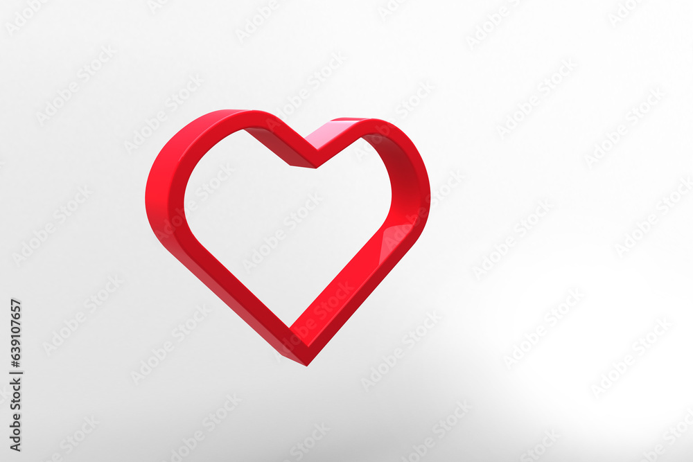 Digital png illustration of heart symbol on transparent background