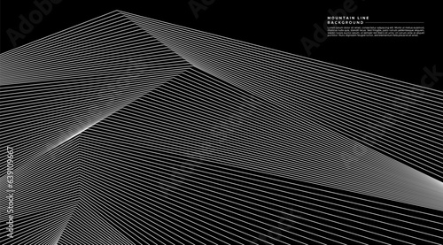 Modern sharp line mountain background design