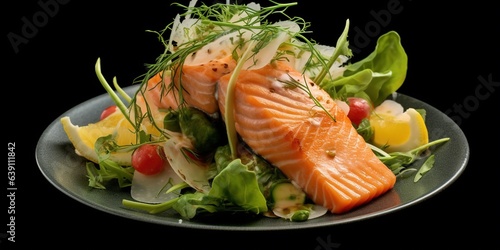 Essen lachs fisch salat mahl photo