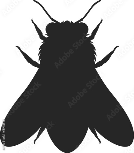 蜜蜂のシルエットのイラスト