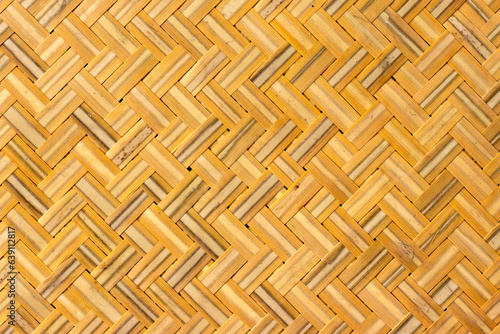bamboo basketry texture background. bamboo weave pattern. woven pattern of bamboo, Pattern of woven seagrass basket © Nana bpix