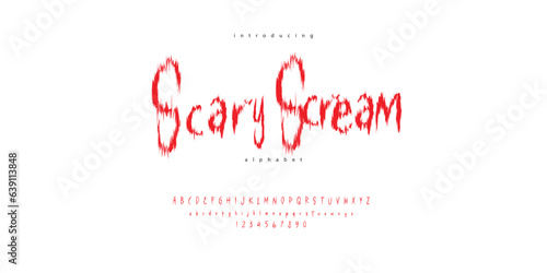 Scary Horror Halloween Font Alphabet