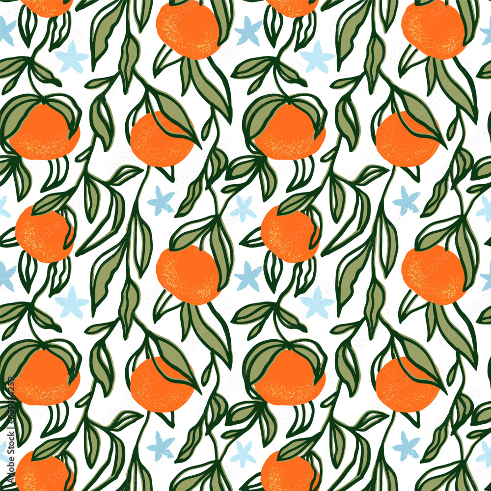 Orange fruit patterb Orange fruit patterb